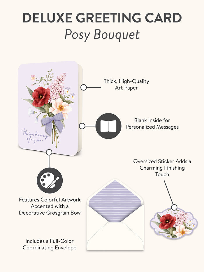 Posy Bouquet Deluxe Greeting Cards