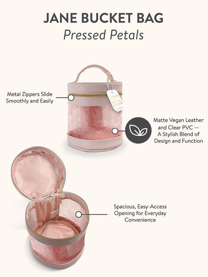 Pressed Petals Jane Bucket Cosmetic Bag