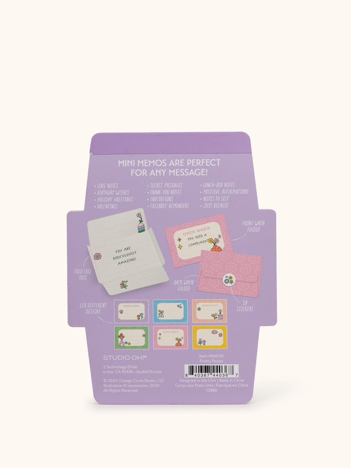 Pretty Posies Mini Memos with Stickers