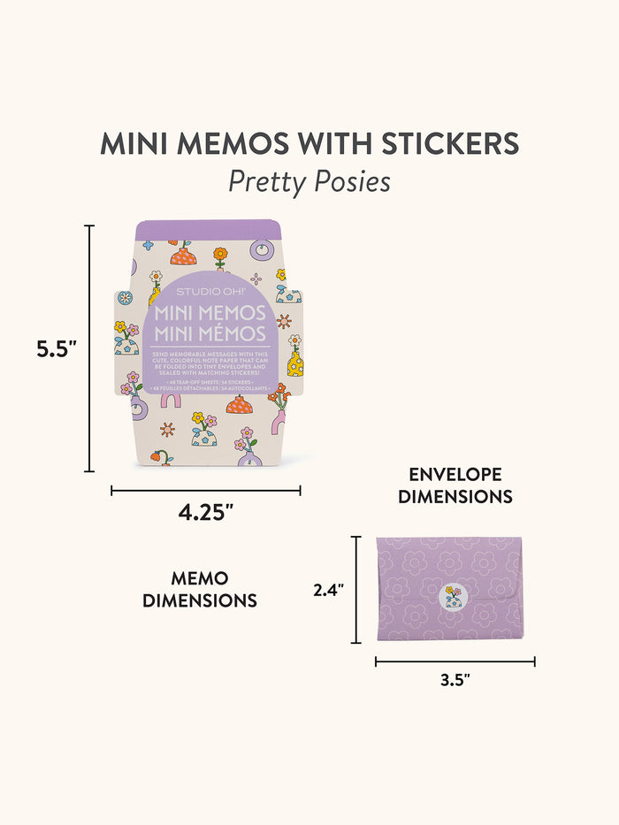 Pretty Posies Mini Memos with Stickers