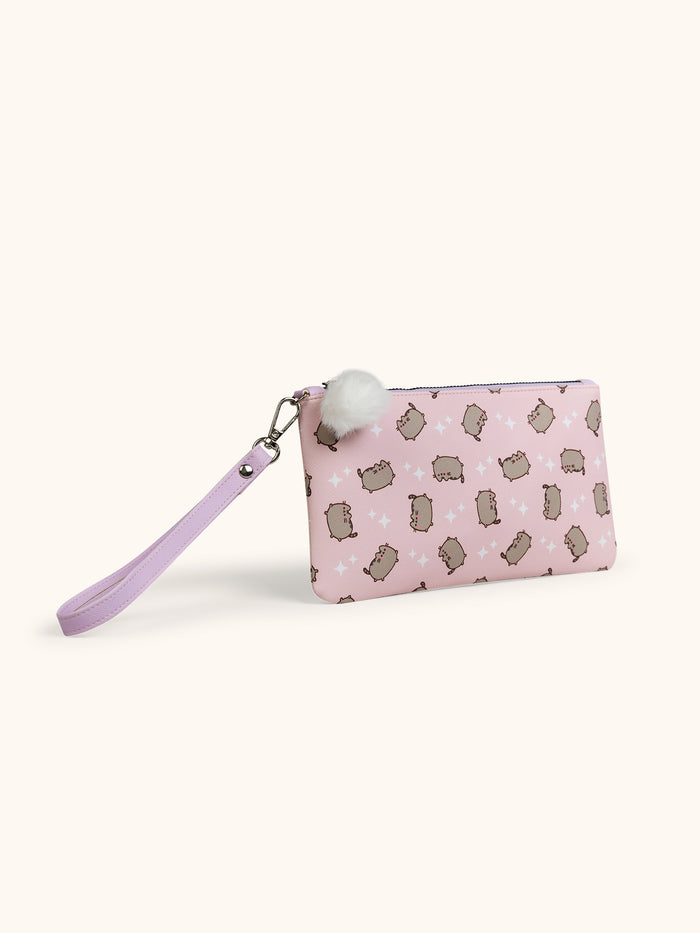 Pusheen Sparkles Medium Pencil Pouch with Wrist Strap & Decorative Pull