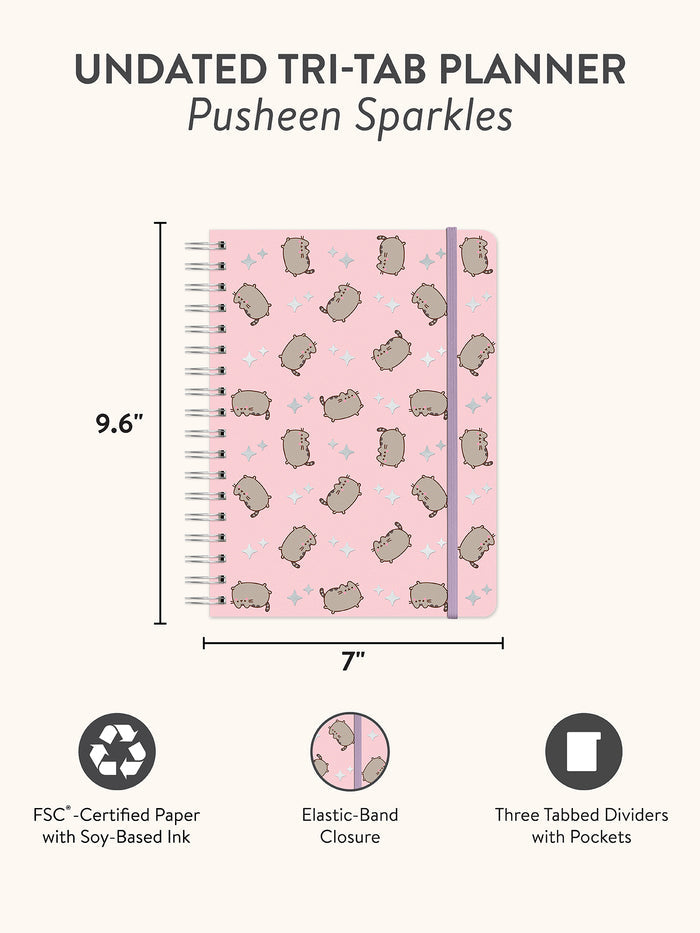 Pusheen Sparkles Undated Tri-Tab Planner