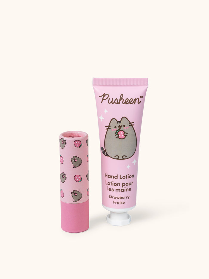Pusheen Sweet Strawberry Lip Balm & Hand Lotion Set