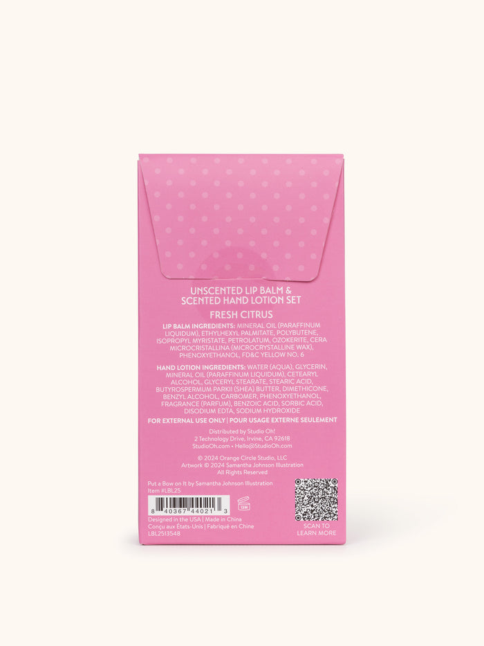 Put a Bow on It Lip Balm & Hand Lotion Set