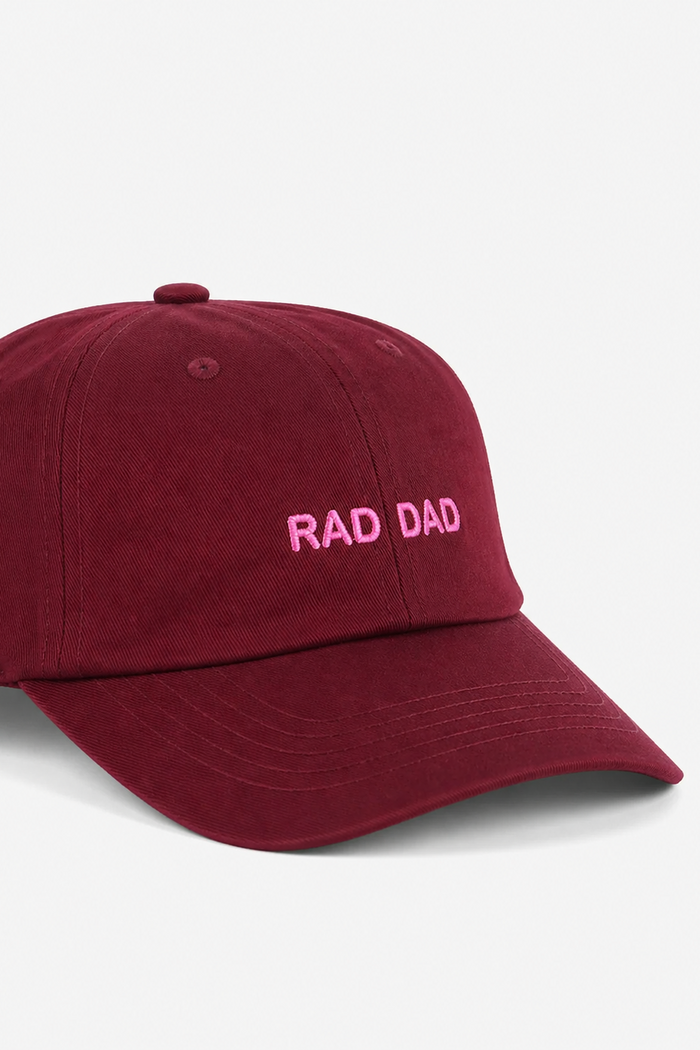 Rad Dad Cap (Burgundy w/ Pink)