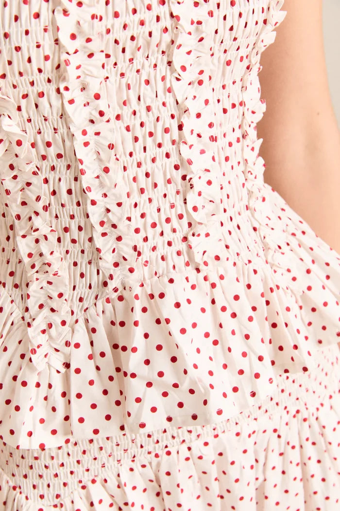 Raphi Cami (Off White & Red Spot)