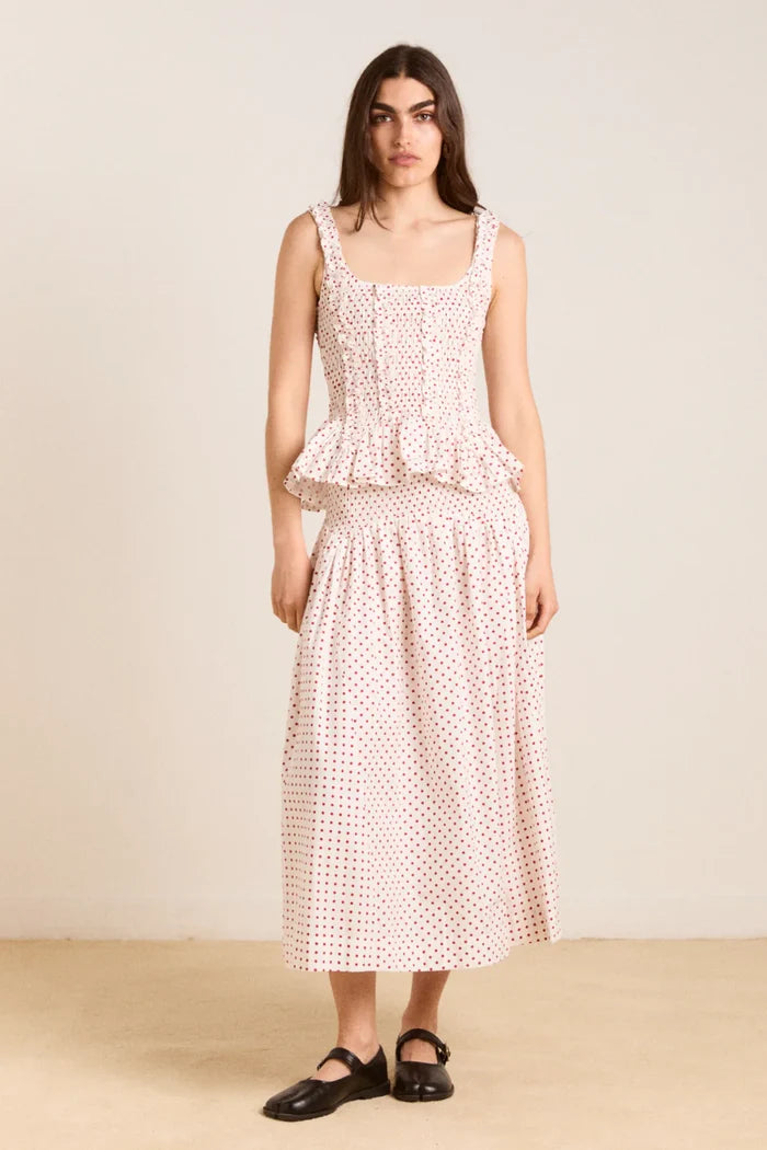 Raphi Cami (Off White & Red Spot)