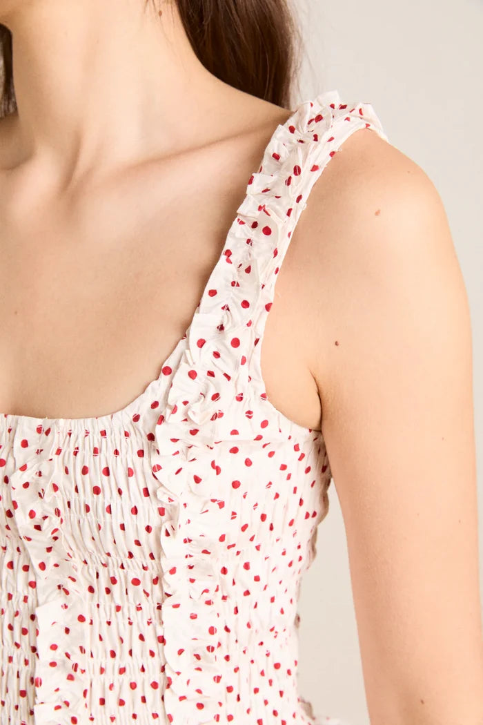 Raphi Cami (Off White & Red Spot)