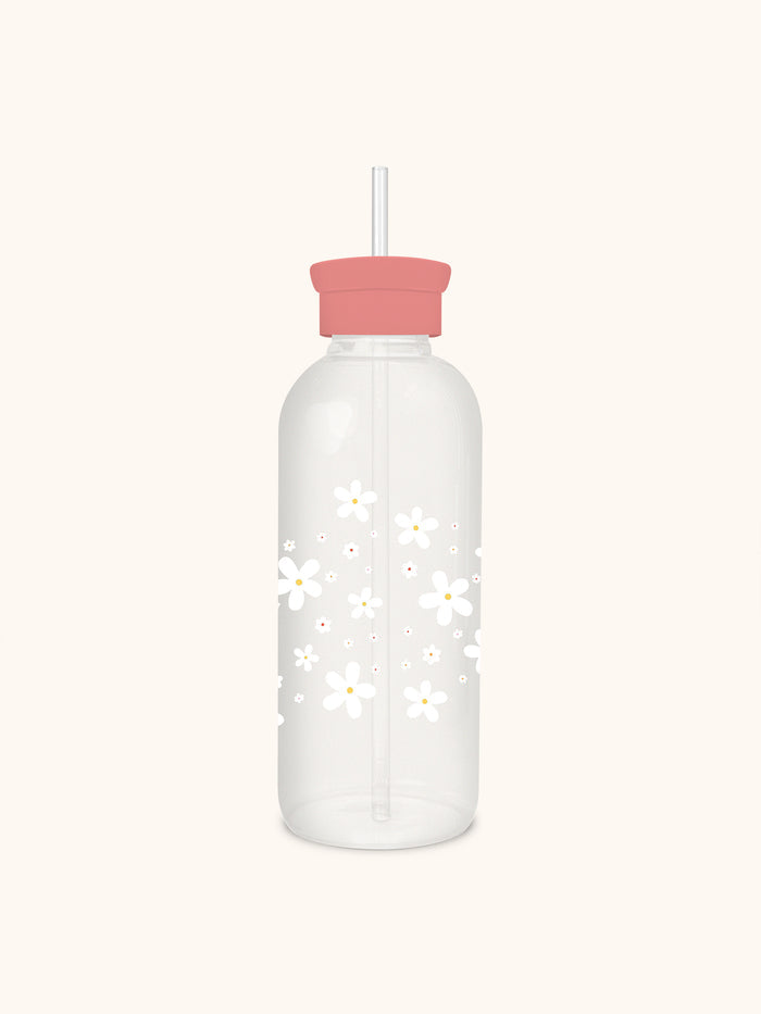 Ready for the Weekend Glass Water Bottle with Straw