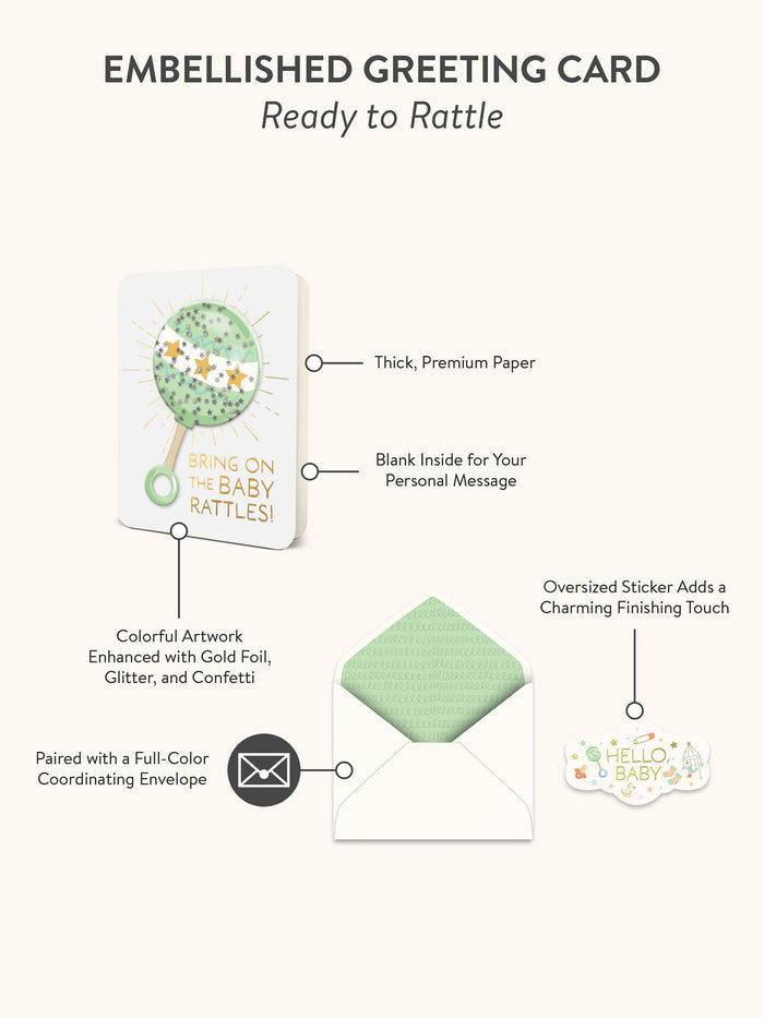 Ready to Rattle Deluxe Greeting Card