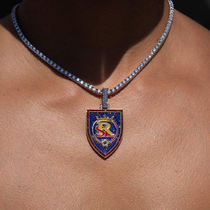 Real Salt Lake Official MLS Logo Pendant in White Gold