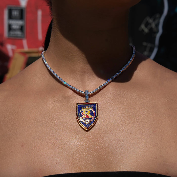 Real Salt Lake Official MLS Logo Pendant in White Gold