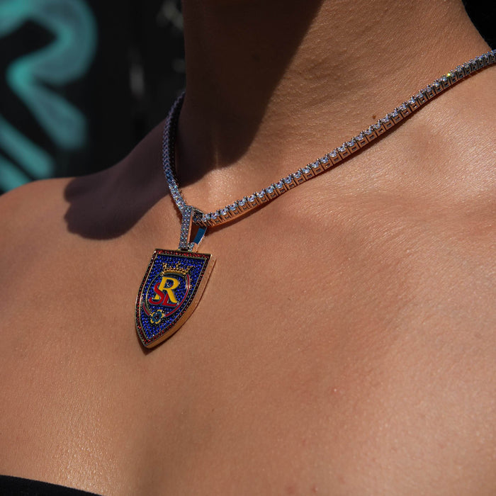 Real Salt Lake Official MLS Logo Pendant in White Gold