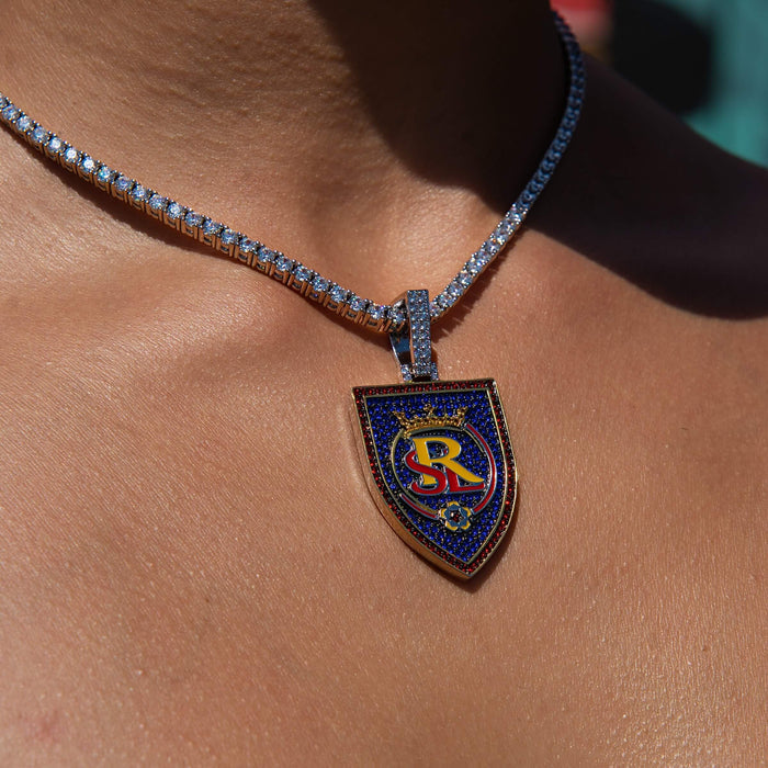 Real Salt Lake Official MLS Logo Pendant in White Gold