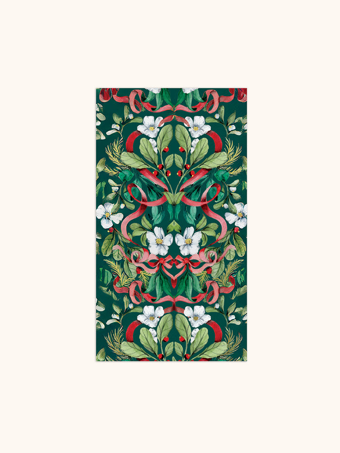Red Ribbon Christmas Guest Towel Set