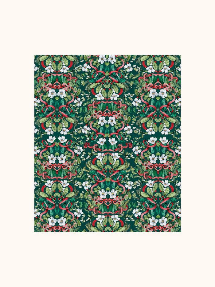Red Ribbon Christmas Guest Towels