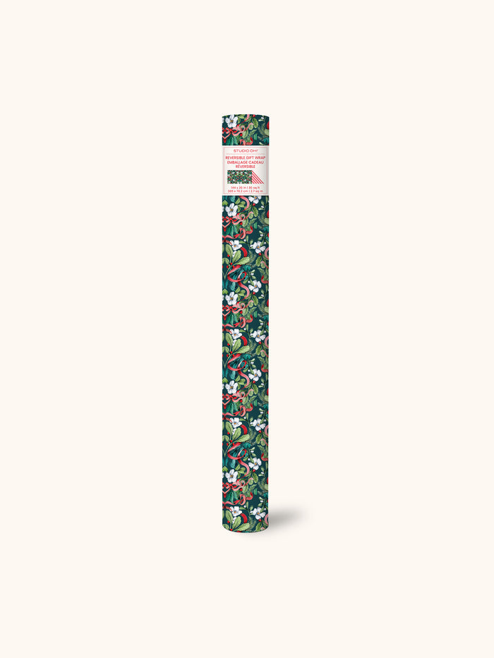 Red Ribbon Christmas Reversible Gift Wrap