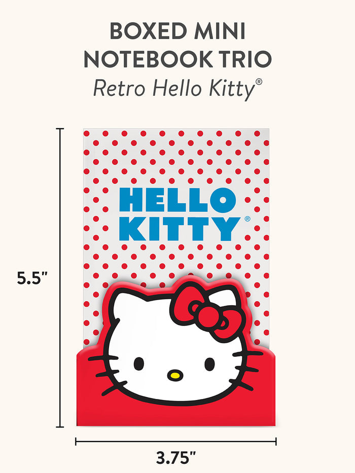 Retro Hello Kitty Boxed Mini Notebook Trio