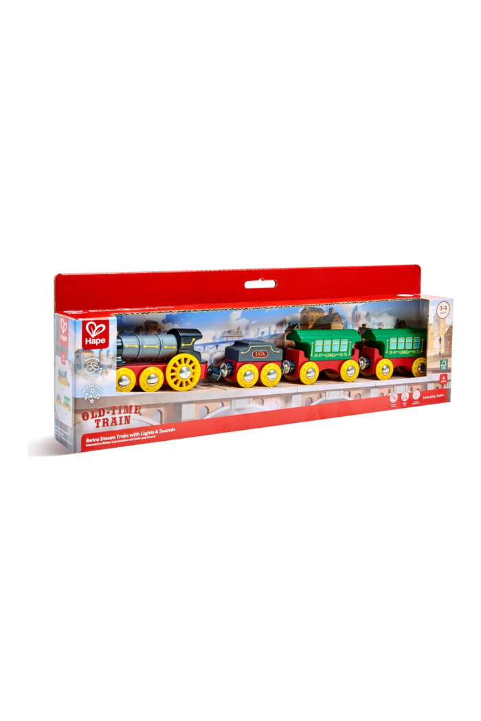 Retro Steam Train with Lights & Sounds