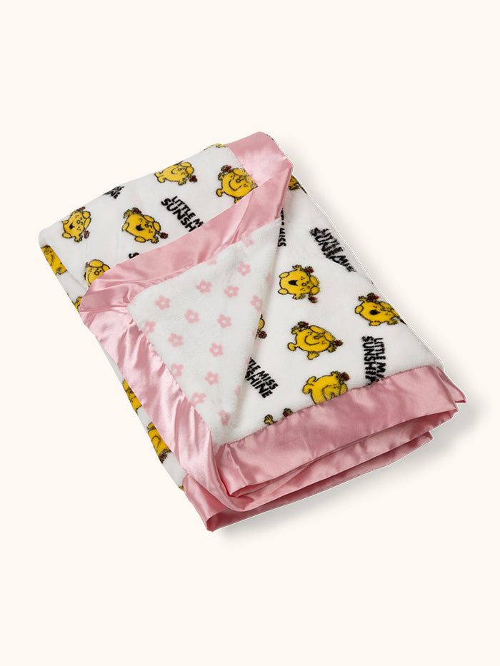 Little Miss Sunshine Reversible blanket showing the reverse side