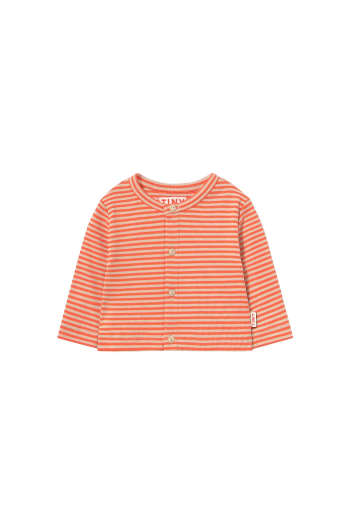 Striped baby shirt on a white background