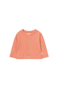 Striped baby shirt on a white background