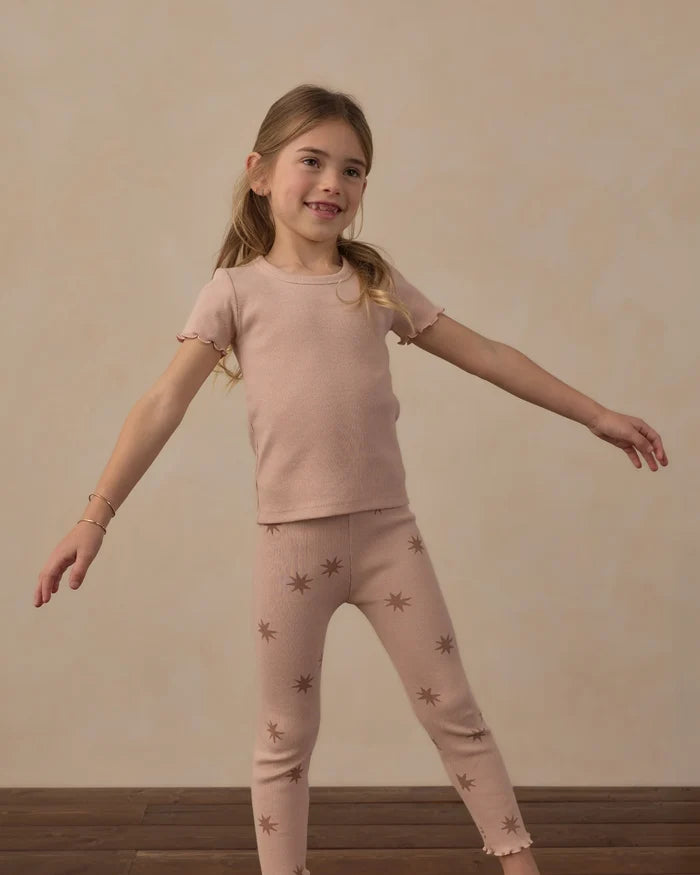 Ribbed Basic Tee (Blush)