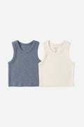 Ribbed Tank Set (Natural/Marine)