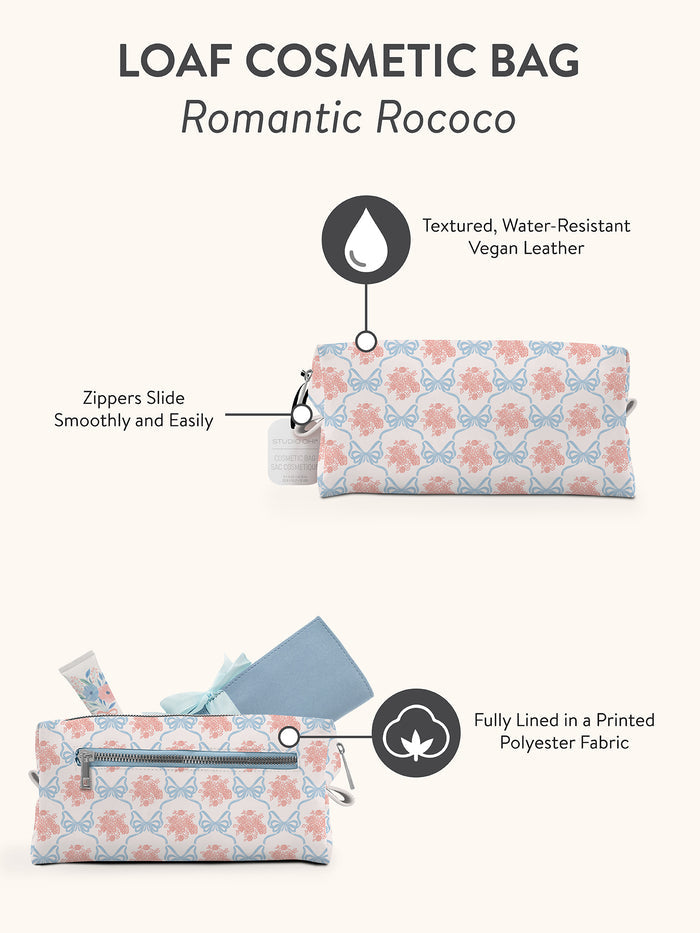 Romantic Rococo Cosmetic Loaf Pouch