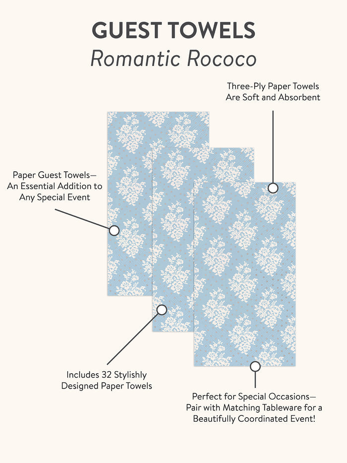 Romantic Rococo Guest Towels
