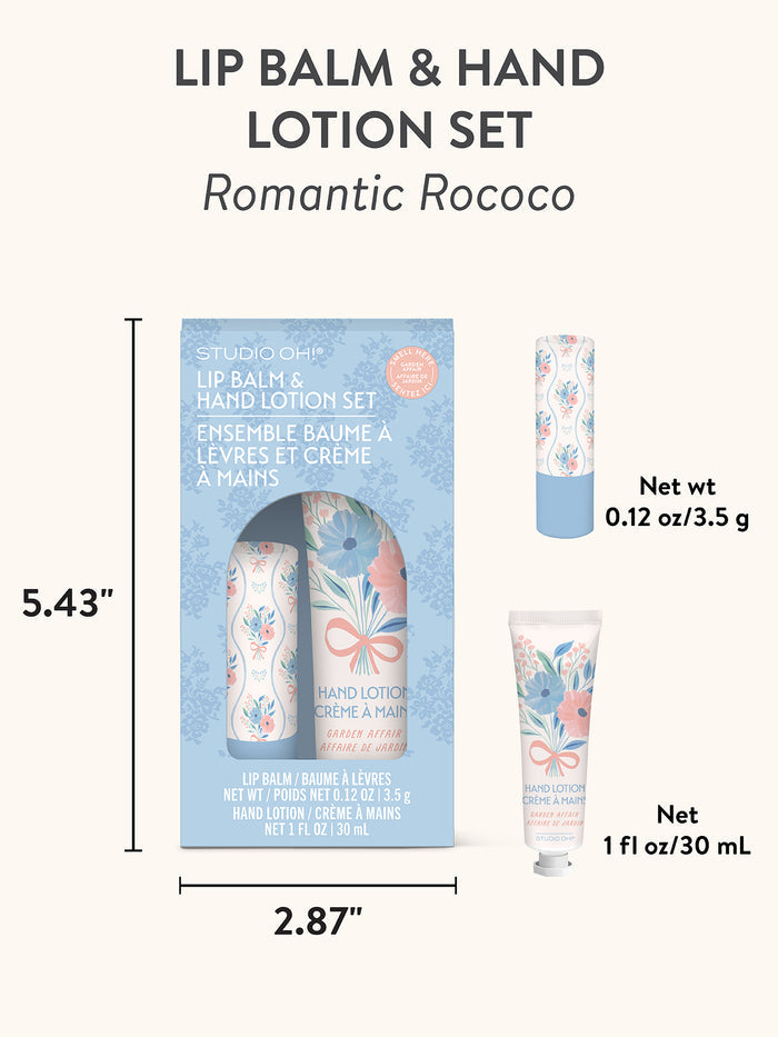 Romantic Rococo Lip Balm & Hand Lotion Set