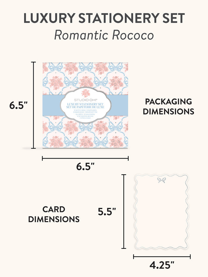 Romantic Rococo Luxury Stationery Set