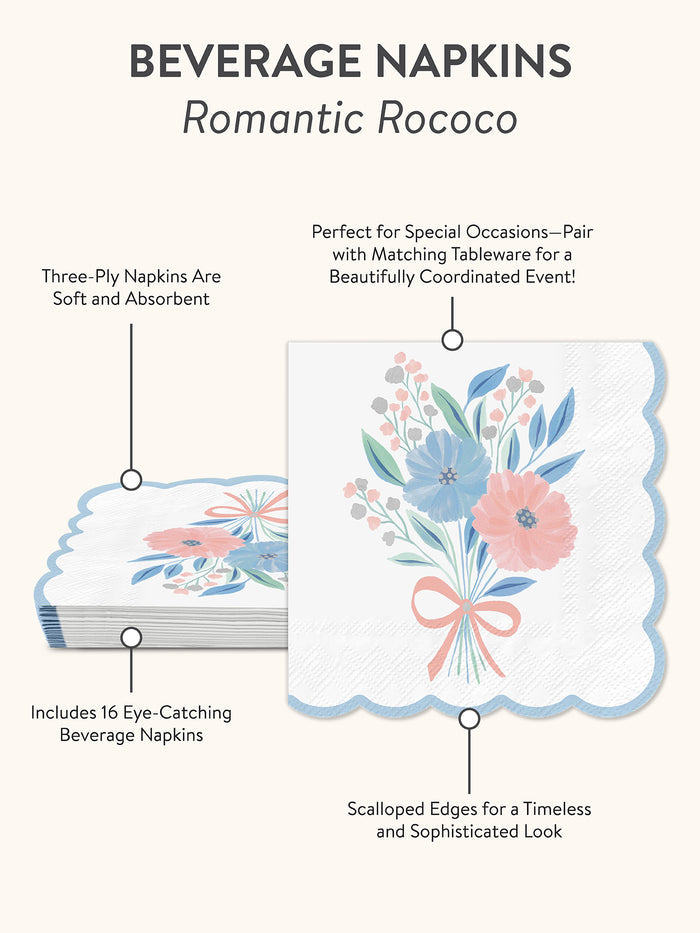 Romantic Rococo Paper Plate & Napkin Bundle