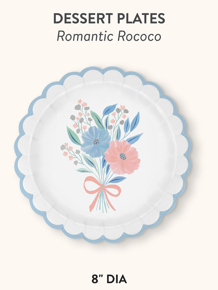 Romantic Rococo Scalloped Dessert Plates