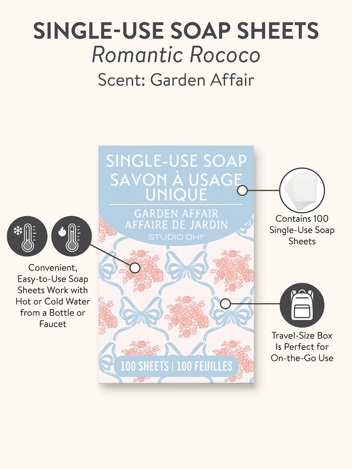 Romantic Rococo Single-Use Soap Sheets