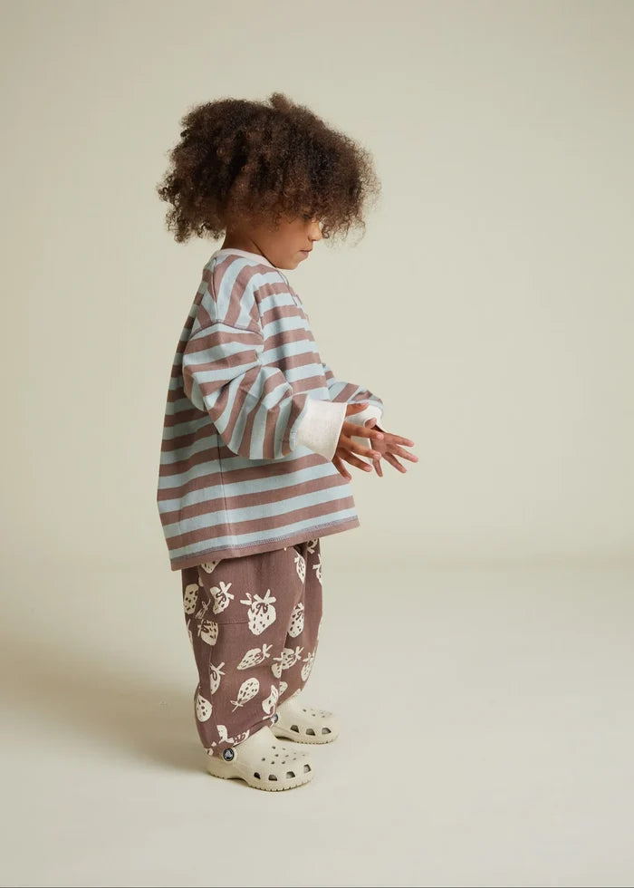 Rue Long Sleeve Tee (Choc/Puddle Stripe)