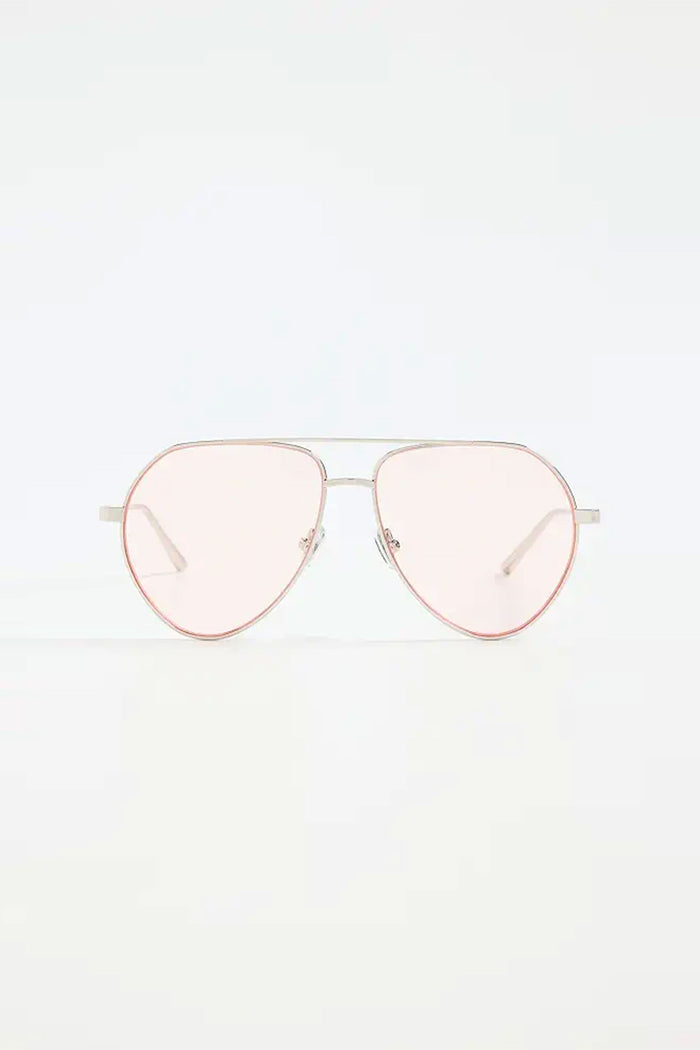 Sam Sunglasses (Silver Metal + Pink Lens)