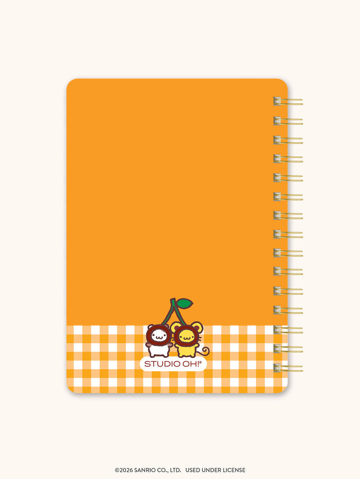 Sanrio Pompompurin Cherry Picnic Agatha Notebook with Pocket & Stickers