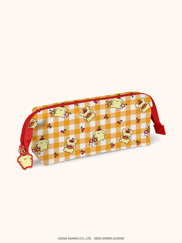 Sanrio Pompompurin Cherry Picnic Charmed Pencil Pouch