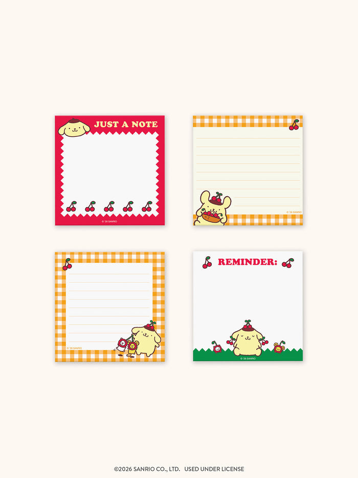 Sanrio Pompompurin Cherry Picnic Mini Notepad
