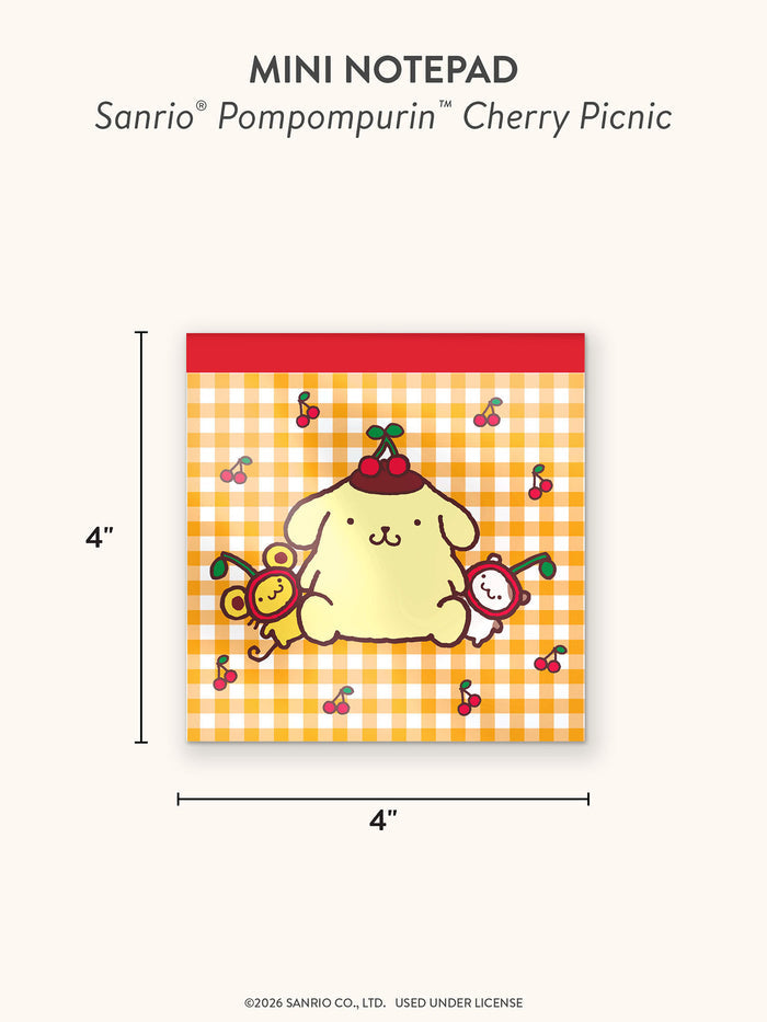 Sanrio Pompompurin Cherry Picnic Mini Notepad