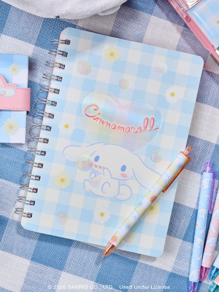 Sanrio Sweet Daisies Cinnamoroll Agatha Notebook with Pocket & Stickers