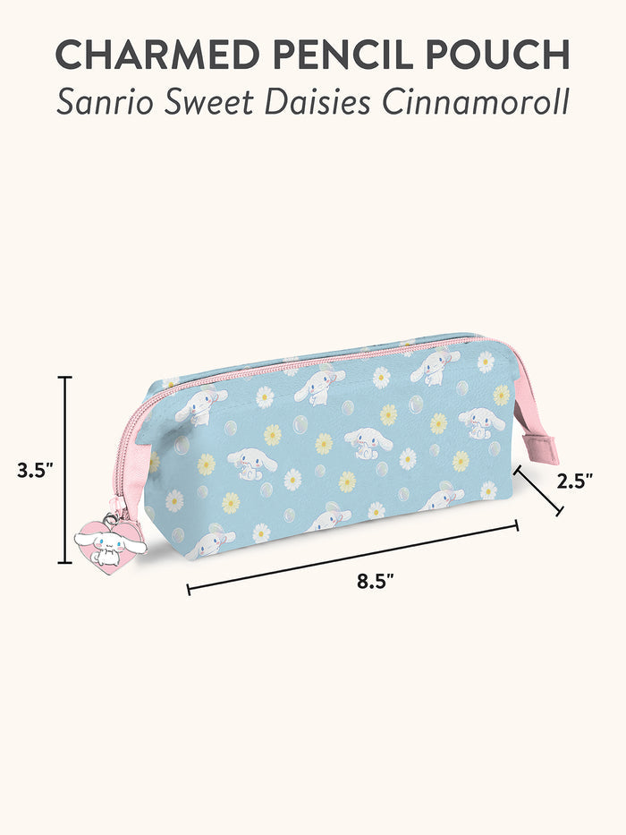 Sanrio Sweet Daisies Cinnamoroll Charmed Pencil Pouch