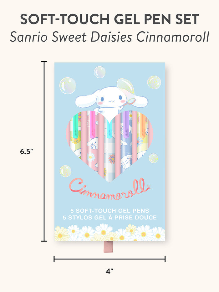 Sanrio Sweet Daisies Cinnamoroll Soft-Touch Gel Pen Set