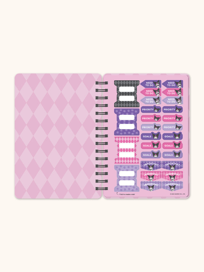 Sanrio Totally Kuromi Agatha Notebook with Sticker Sheet