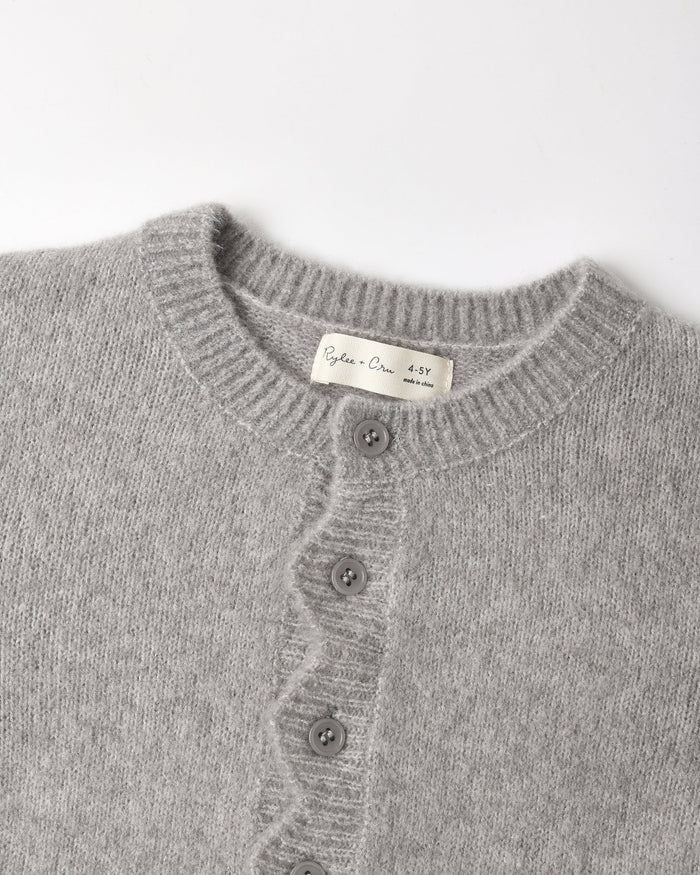 Scallop Cardigan (Dusty Blue)