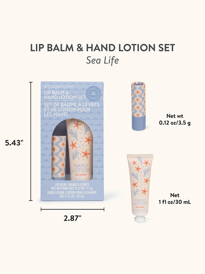 Sea Life Lip Balm & Hand Lotion Set