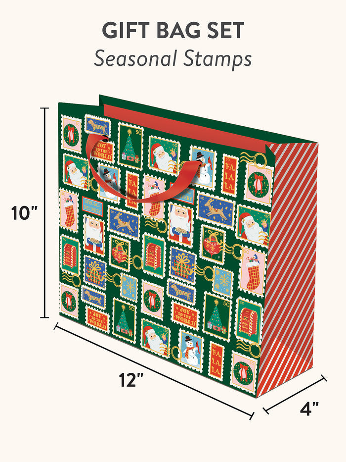 Seasonal Stamps Large Gift Bag Set