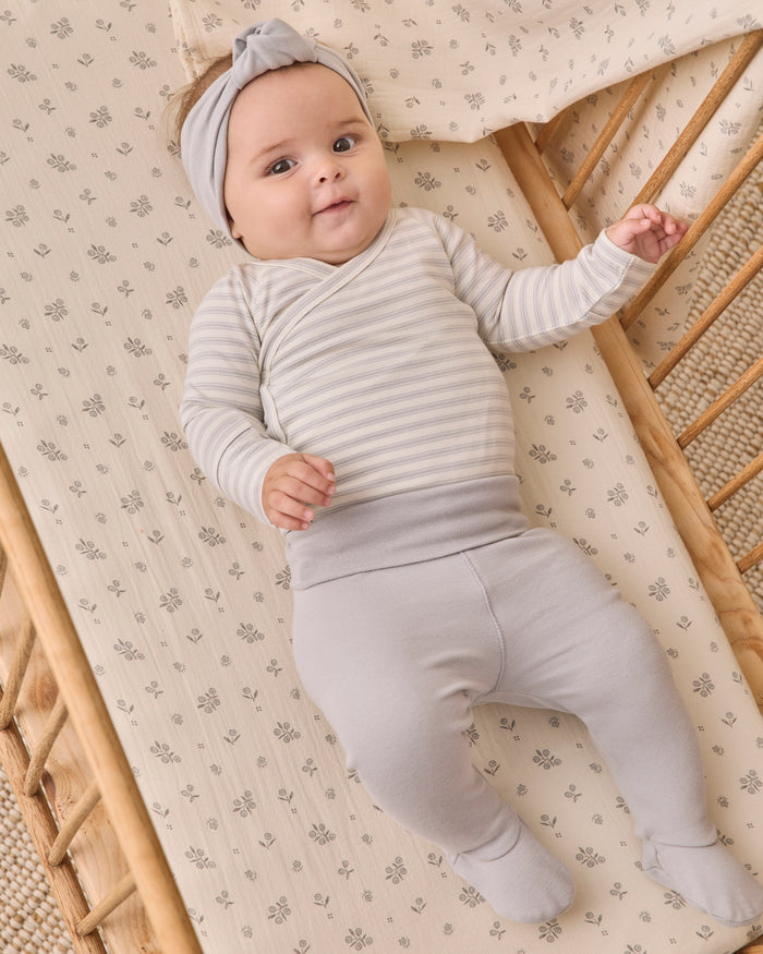 Side Snap Onesie + Pant Set (Cloud Stripe)