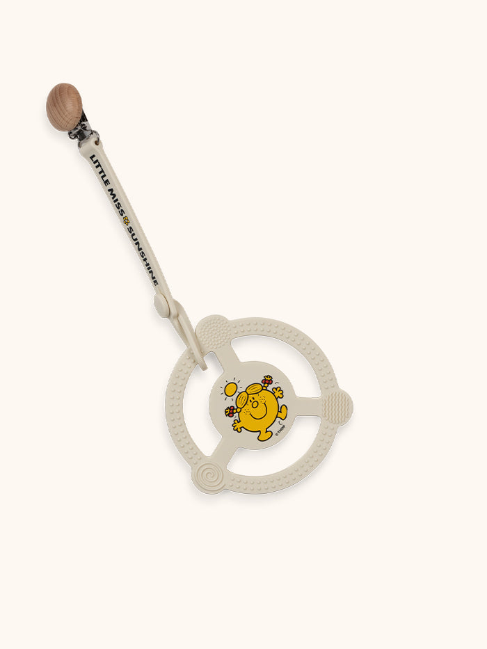 Little Miss Sunshine Silicone Teether ring close up